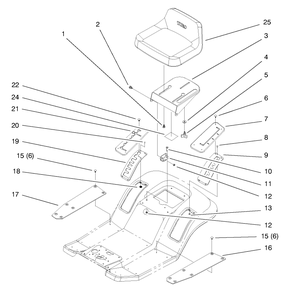 Seat Assembly Diagram and Parts List for 71208 8900001 - 8999999 Toro Lawn Tractor