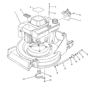 Engine Assembly Diagram and Parts List for 26624 0001102 - 0999999 Toro Lawn Mower