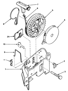 Rewind Starter N0. 590531 Diagram and Parts List for 20762 4000001 - 4999999 Toro Lawn Mower