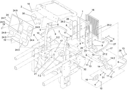 Engine Housing Assembly Diagram and Parts List for 74274 (313000001-313999999)(2013) Toro Lawn Mower