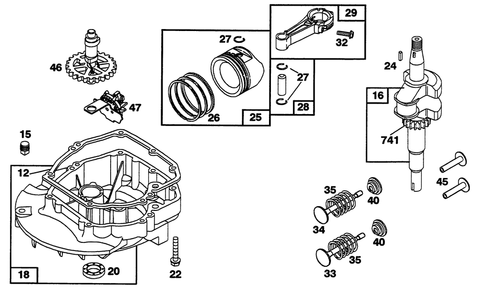 Engine Briggs & Stratton Model 122702-3171-01 Diagram and Parts List for 20433 39000001 - 39999999 Toro Lawn Mower
