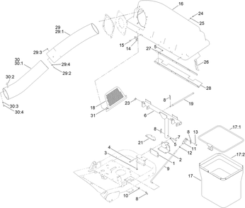 Twin Bagger And Hood Assembly Diagram and Parts List for 79330 407000000 - 999999999 Toro Lawn Tractor