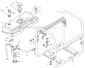 Fuel Tank And Frame Assembly Diagram and Parts List for 62025 5000001-5999999 Toro Generator