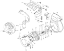Rewind Starter And Magneto Assembly Diagram and Parts List for 62025 5000001-5999999 Toro Generator