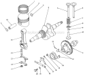 Crankshaft And Camshaft Diagram and Parts List for 62025 7000001-7999999 Toro Generator