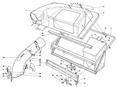Twin Bagger Grass Catcher Model No. 59122 (Optional) Diagram and Parts List for 56145 3000001 - 3999999 Toro Lawn Tractor