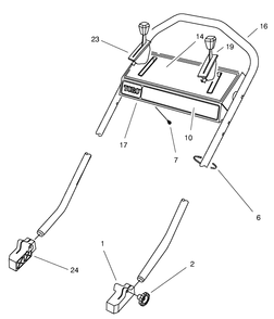 Handle Assembly Diagram and Parts List for 26637 8900001 - 8999999 Toro Lawn Mower