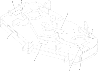 Deck Decal Assembly Diagram and Parts List for 74465 403350972-404314999 Toro Lawn Tractor
