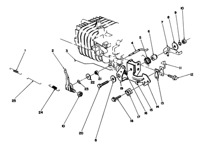 Governor Assembly (Engine No. 47pj8) Diagram and Parts List for 26682 9000001 - 9999999 Toro Lawn Mower