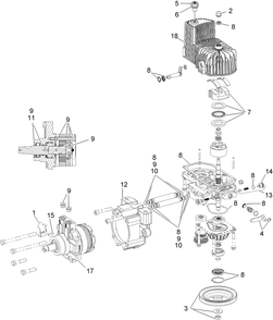 Lh Hydro Assembly Diagram and Parts List for 74951 (311000001-311000402)(2011) Toro Lawn Mower