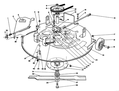 Cutting Unit Assembly Diagram and Parts List for 56133 2000001 - 2999999 Toro Lawn Tractor