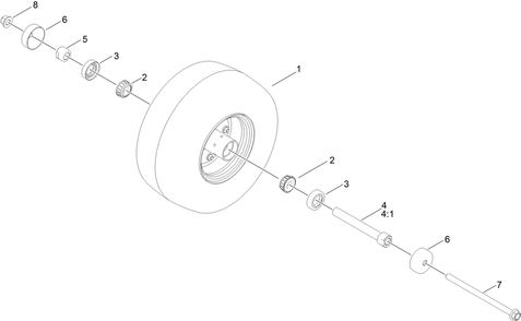 Part Location Diagram of 126-7796 Toro Caster Axle Asm