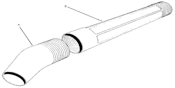 Blower Tube Assembly Diagram and Parts List for 850  Toro Leaf Blower / Vacuum