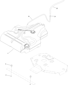 Fuel System Assembly Diagram and Parts List for 74958 402090000-403319860 Toro Lawn Mower