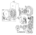 Rewind Starter Diagram and Parts List for 62900 3000001-3999999 - 1973 Toro Leaf Blower / Vacuum