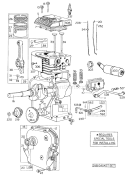 Engine Model No. 130202 Type 0492 Briggs & Stratton Diagram and Parts List for 62911 4000001-4999999 - 1974 Toro Leaf Blower / Vacuum