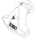Snout Assembly Diagram and Parts List for 62912 0000001-0999999 - 1990 Toro Leaf Blower / Vacuum