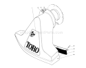 Snout Assembly Diagram and Parts List for 62912 2000001-2999999 - 1982 Toro Leaf Blower / Vacuum