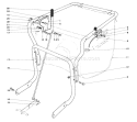 Controls & Handle Assembly (model 62912) Diagram and Parts List for 62912 5000001-5999999 - 1975 Toro Leaf Blower / Vacuum