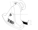 Snout Assembly Diagram and Parts List for 62923 7000001-7999999 - 1987 Toro Leaf Blower / Vacuum