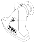 Snout Assembly Diagram and Parts List for 62923 8000001-8999999 - 1978 Toro Leaf Blower / Vacuum