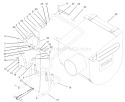 Handle And Bag Assembly Diagram and Parts List for 62925 210000001-210999999 - 2001 Toro Leaf Blower / Vacuum