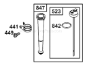 Oil Filter, Tube and Pump Diagram and Parts List for 62925 210000001-210999999 - 2001 Toro Leaf Blower / Vacuum