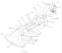 Snout, Blower and Fan Assembly Diagram and Parts List for 62925 220000001-220999999 - 2002 Toro Leaf Blower / Vacuum