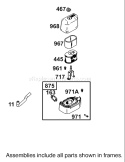 Air Cleaner Assembly Diagram and Parts List for 62925 240000001-240999999 - 2004 Toro Leaf Blower / Vacuum