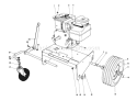 Engine and Base Assembly Diagram and Parts List for 62933 3000001-3999999 - 1983 Toro Leaf Blower / Vacuum