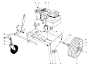 Engine and Base Assembly Diagram and Parts List for 62933 4000001-4999999 - 1984 Toro Leaf Blower / Vacuum