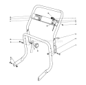 Handle Assembly Diagram and Parts List for 62933 6000001-6999999 - 1986 Toro Leaf Blower / Vacuum