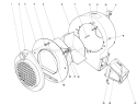 Blower Assembly Diagram and Parts List for 62933 8000001-8999999 - 1978 Toro Leaf Blower / Vacuum