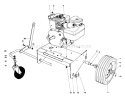 Engine and Base Assembly Diagram and Parts List for 62933 8000001-8999999 - 1978 Toro Leaf Blower / Vacuum