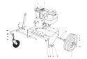 Engine and Base Assembly Diagram and Parts List for 62933 9000001-9999999 - 1979 Toro Leaf Blower / Vacuum