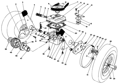 Gear Case Assembly Diagram and Parts List for 16793 9000001 - 9999999 Toro Lawn Mower