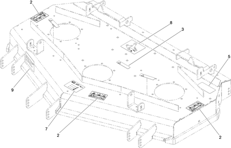 Deck Decal Assembly Diagram and Parts List for 74279TE (311000001-311999999)(2011) Toro Lawn Tractor