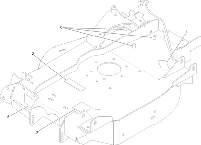 Lh Wing Deck Decal Assembly Diagram and Parts List for 72096 406343181-407109999 Toro Lawn Tractor