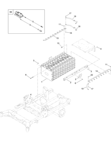 Battery Assembly Diagram and Parts List for 18752 400000000 - 414889586 Toro Lawn Tractor