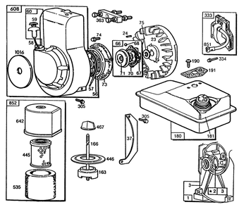 Engine Briggs & Stratton Model No. 60112 Type No. 1210-01 Diagram and Parts List for 58411 1000001 - 1999999 Toro Edger