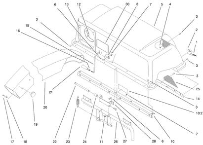 Bag Assembly-Top Diagram and Parts List for 79305 9900001 - 9999999 Toro Lawn Tractor Accessories