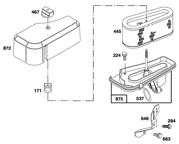 Engine Briggs & Stratton Model 282707-0119-01 Diagram and Parts List for 71201 6900001 - 6999999 Toro Lawn Tractor