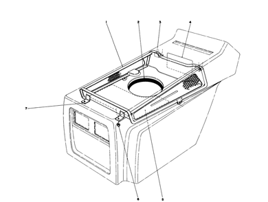 Hood Duct Assembly Diagram and Parts List for 57360 0000001 - 0999999 Toro Lawn Tractor