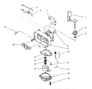 Carburetor Assembly (Model No. 20442 Only) Diagram and Parts List for 20442 6900001 - 6999999 Toro Lawn Mower