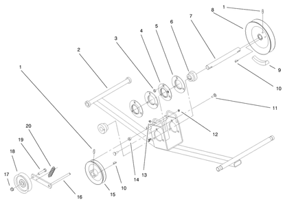 Part Location Diagram of 98-1644 Toro BUSHING-FLANGED