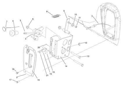 Shifter Assembly Diagram and Parts List for 12004 220000001 - 220999999 Toro Lawn Tractor