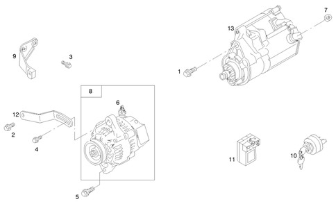 Engine Assembly (Serial No. 99000001 & Up)(Model 73552) Engine Assembly (Serial No. 99001001 & Up)(Model 73590) Diagram and Parts List for 73552 9900001 - 9999999 Toro Lawn Tractor