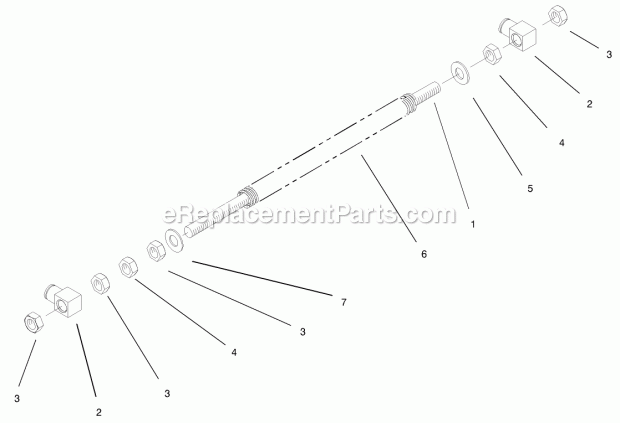 Front Spring Assembly No. 103-1987 Diagram and Parts List for 74177 230007001-230999999 Toro Lawn Mower