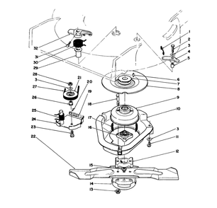Blade Brake Clutch Assembly Diagram and Parts List for 20684C 9000001 - 9999999 Toro Lawn Mower