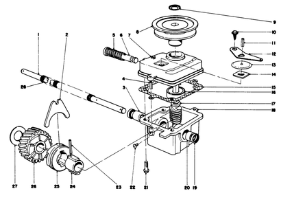 Gear Case Assembly Diagram and Parts List for 18085 0000001 - 0999999 Toro Lawn Mower